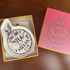 You Are One in a Melon White and Gold Jewelry Tray